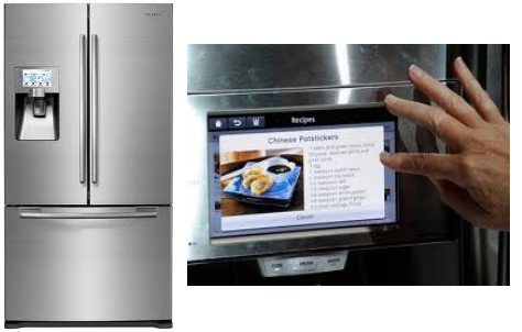 réfrigérateur Samsung, avec lecture de recettes